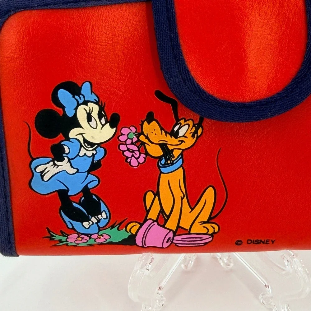 Disney‎ Clutch Wallet Women OS Red Vintage Minnie Pluto Disney Parks Exclusive